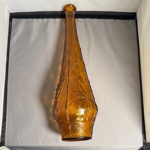 Amber Glass Decorative Vase 15.5”